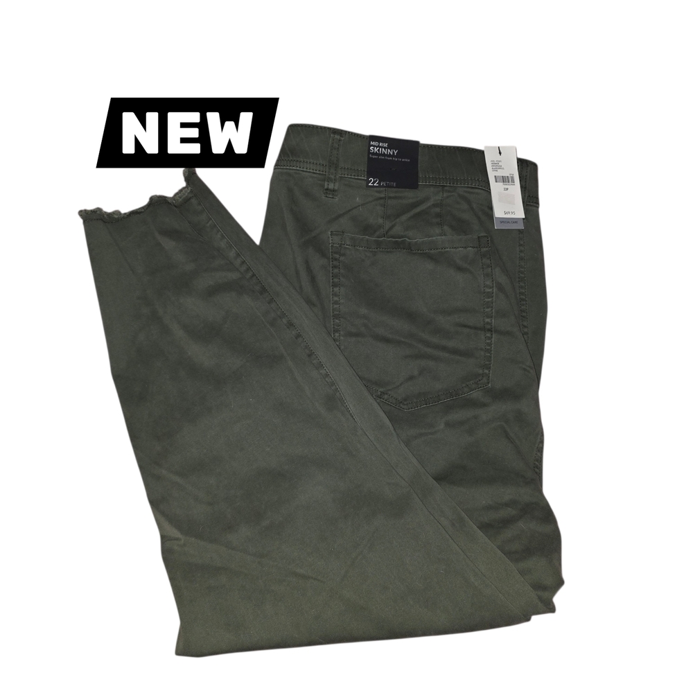 Lane Bryant Women's Pants in Olive. Plus Size 22 Petite.